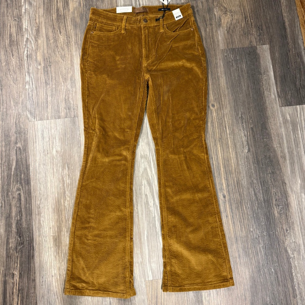 Judy Blue Camel Corduroy Hippie Boho Flare Mid Rise Bootcut Pants Size 11/30 NWT